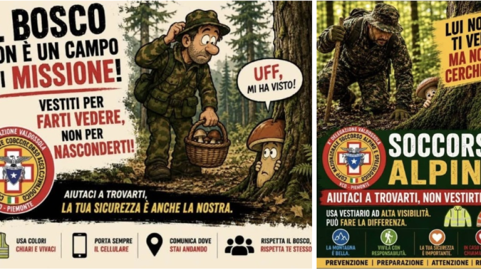 Aiutateci a trovarvi, rendetevi visibili: appello del Soccorso Alpino ai fungiatt